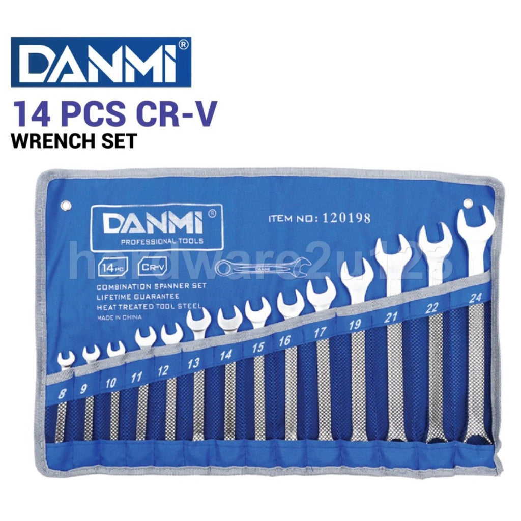 DANMI ET KIT-4-120M Conjunto de Chaves Combinadas Métricas de 14 Peças