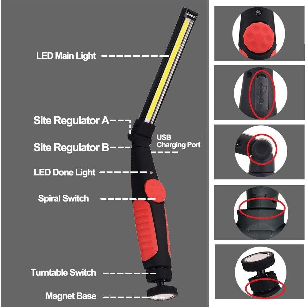 LimbO Rechargeable LED Work Light with Magnetic Base 8W