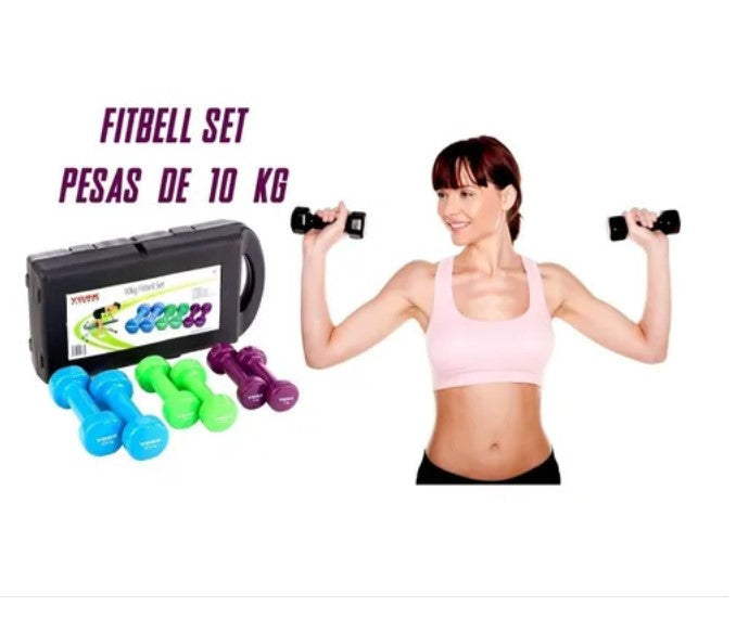 The Fit Frog Sports 6-Piece Dumbbell Set 10kg 20lb