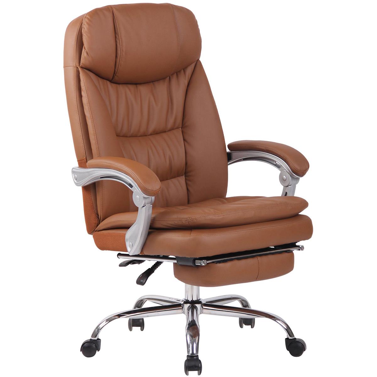 ofisillas Austin Faux Leather Reclining Office Chair with Footrest