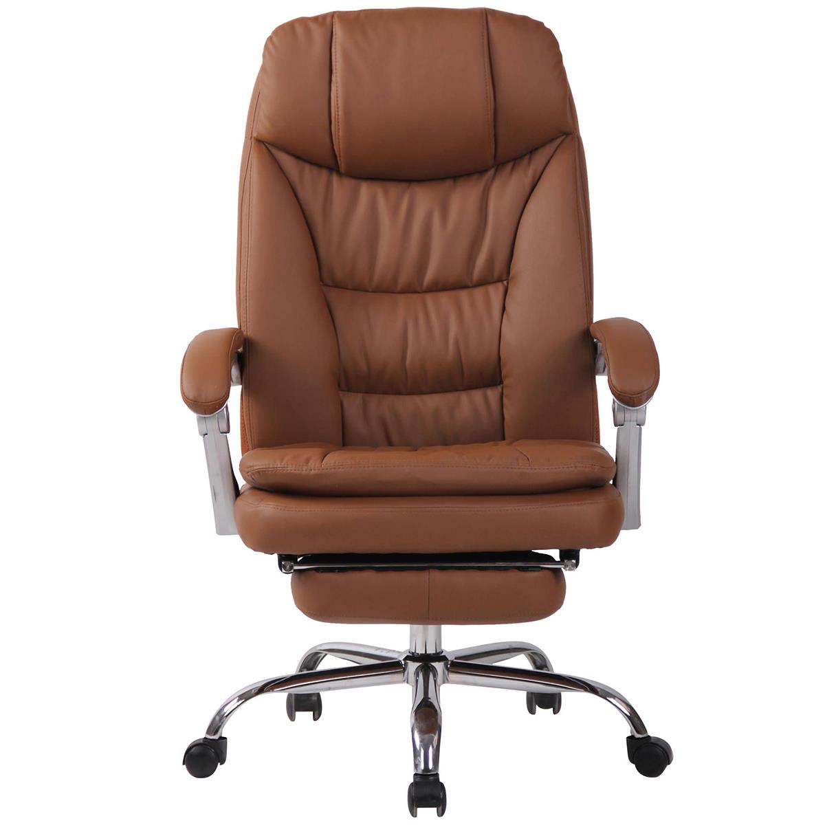 ofisillas Austin Faux Leather Reclining Office Chair with Footrest
