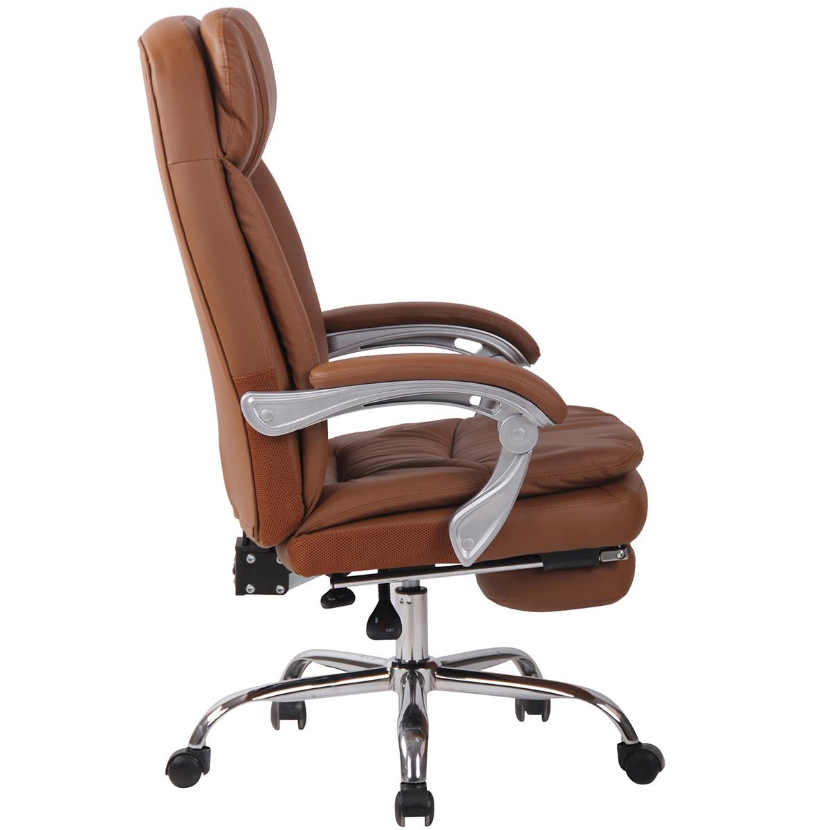 ofisillas Austin Faux Leather Reclining Office Chair with Footrest
