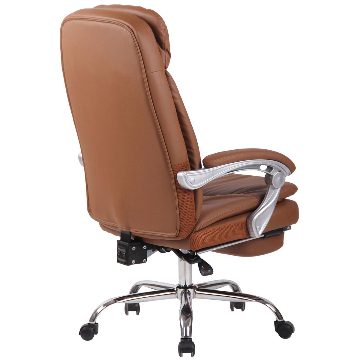 ofisillas Austin Faux Leather Reclining Office Chair with Footrest