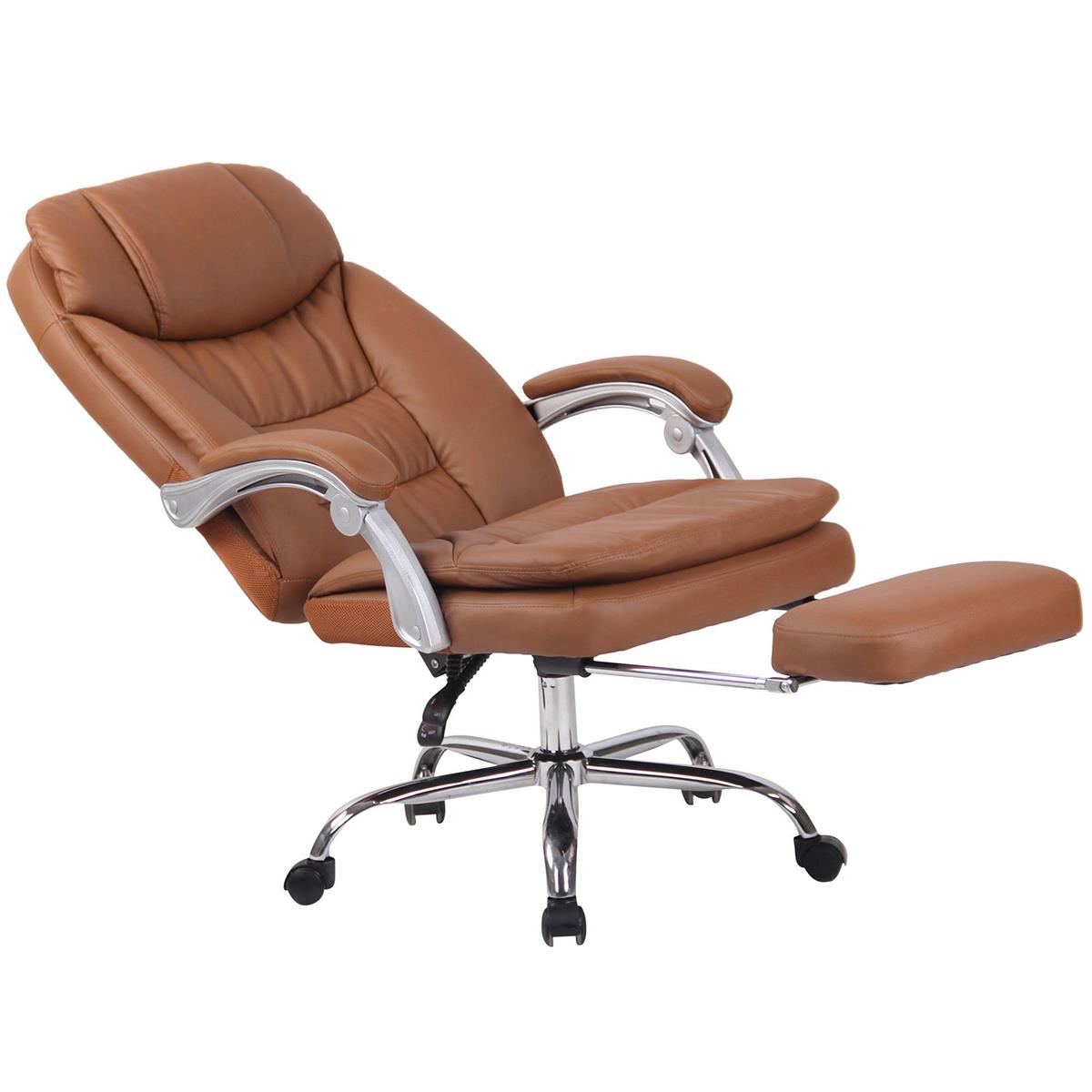 ofisillas Austin Faux Leather Reclining Office Chair with Footrest