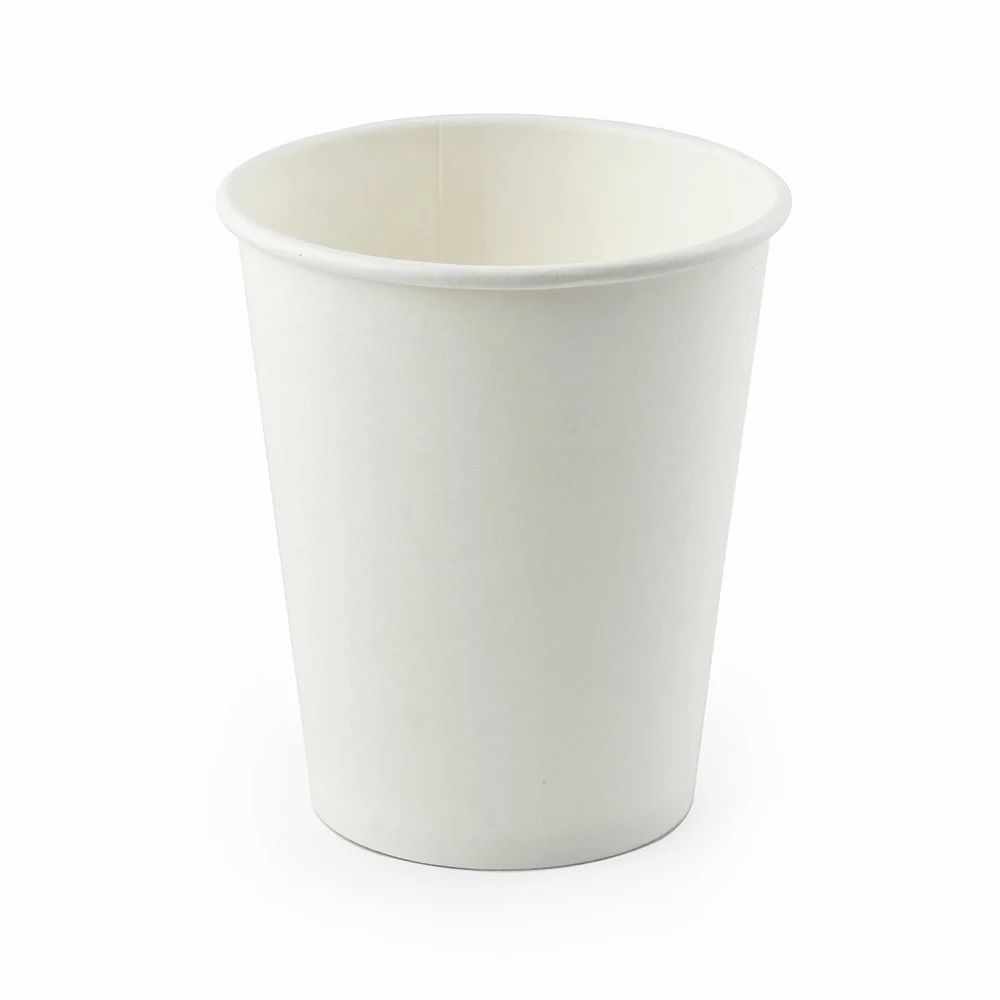 Disposable Paper Cup 250ml White Eco Friendly Plain