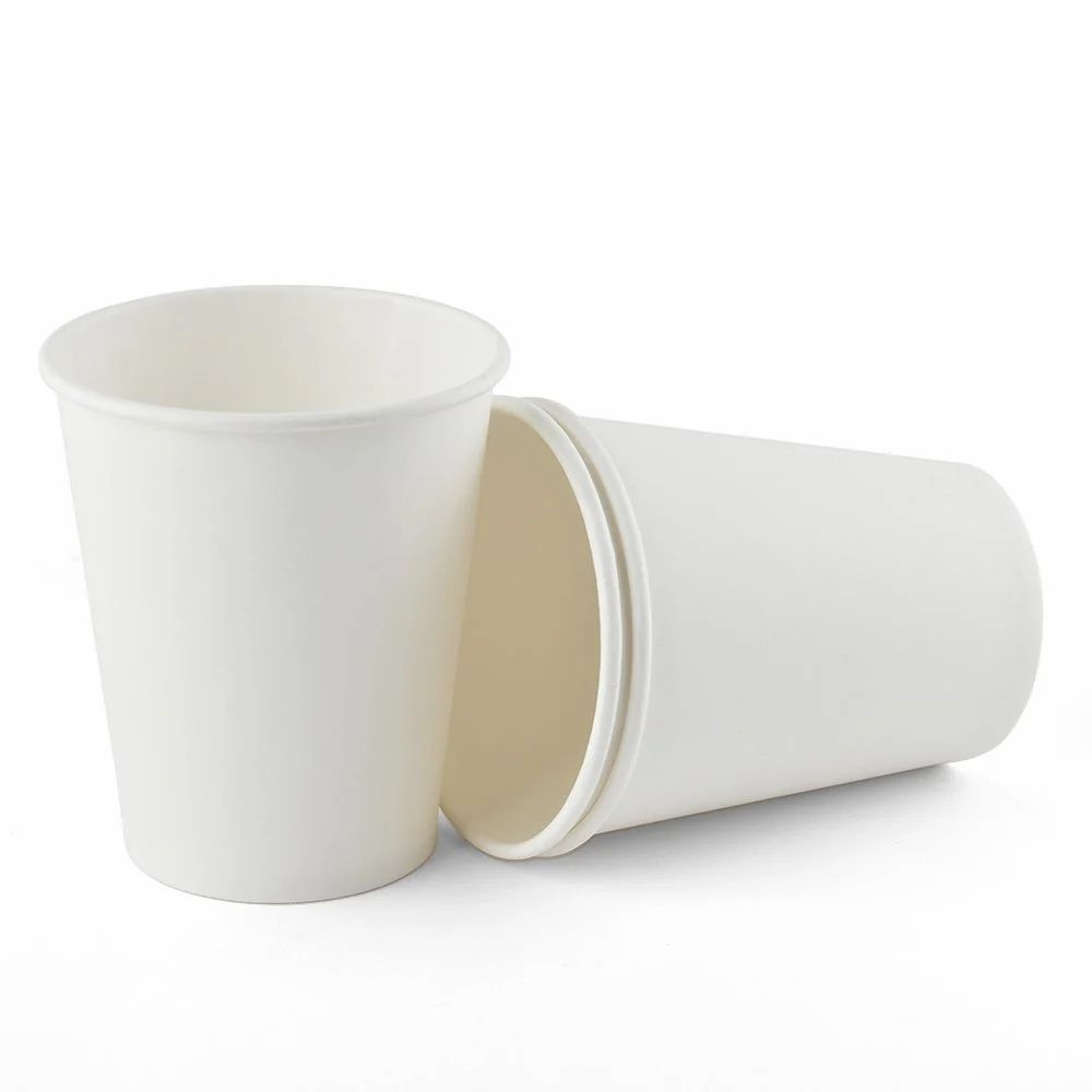 Disposable Paper Cup 250ml White Eco Friendly Plain