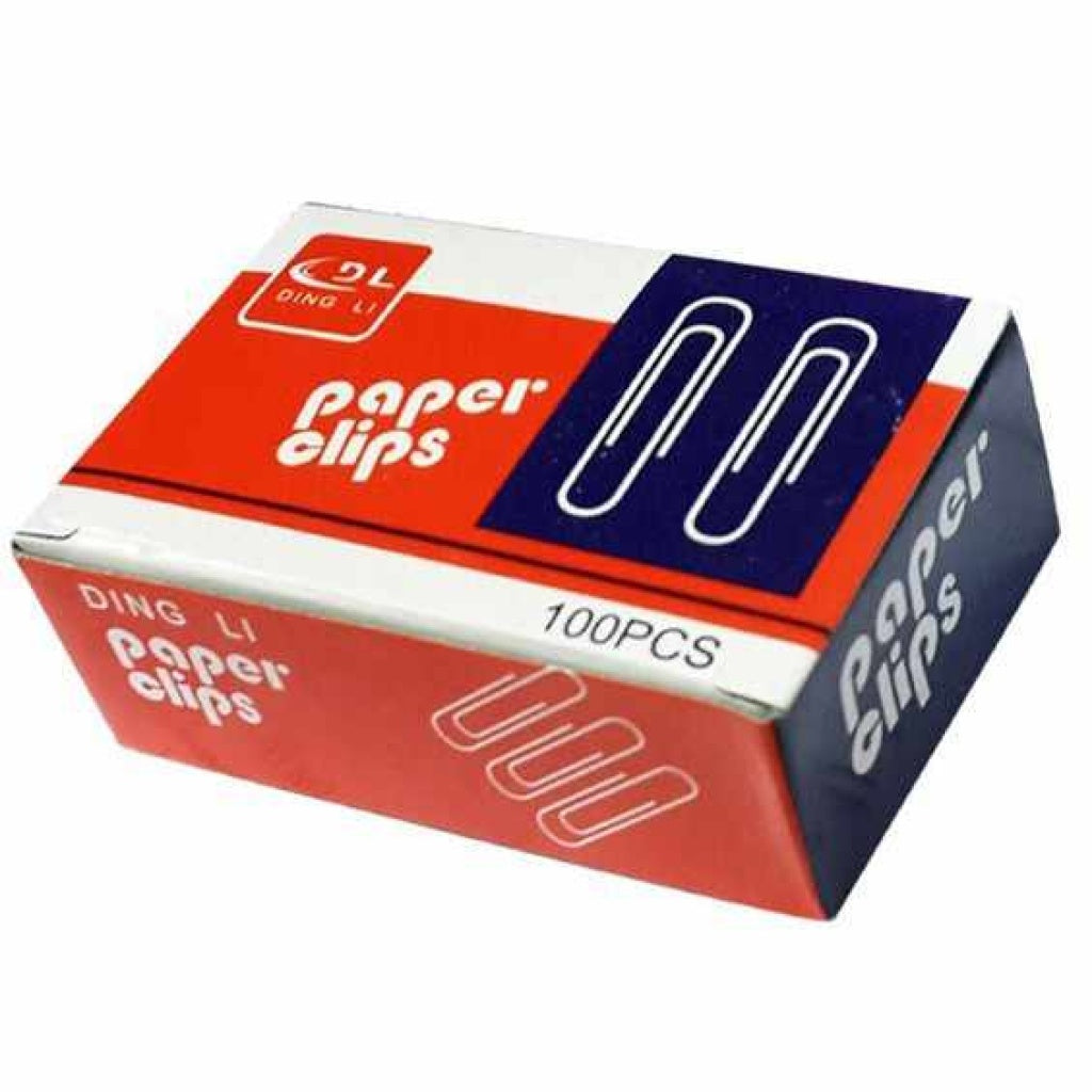 Ding Li Round Paper Clips 50mm 100 Pack
