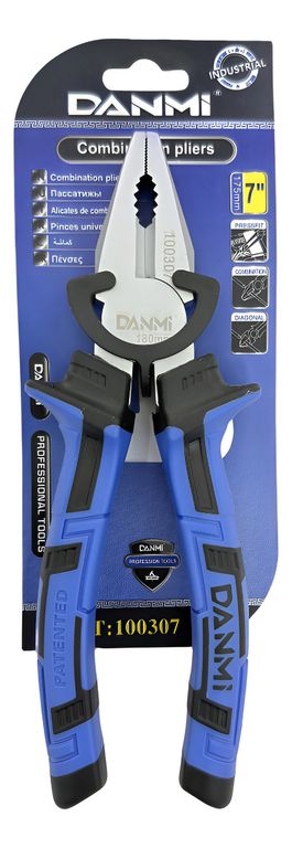 Danmi 7-inch Industrial Universal Pliers Chrome-Plated Steel