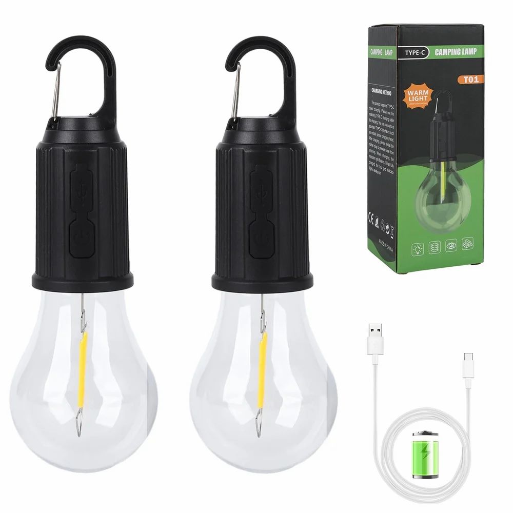 BrightArk Rechargeable Camping Light Portable Lantern with Clip Hook