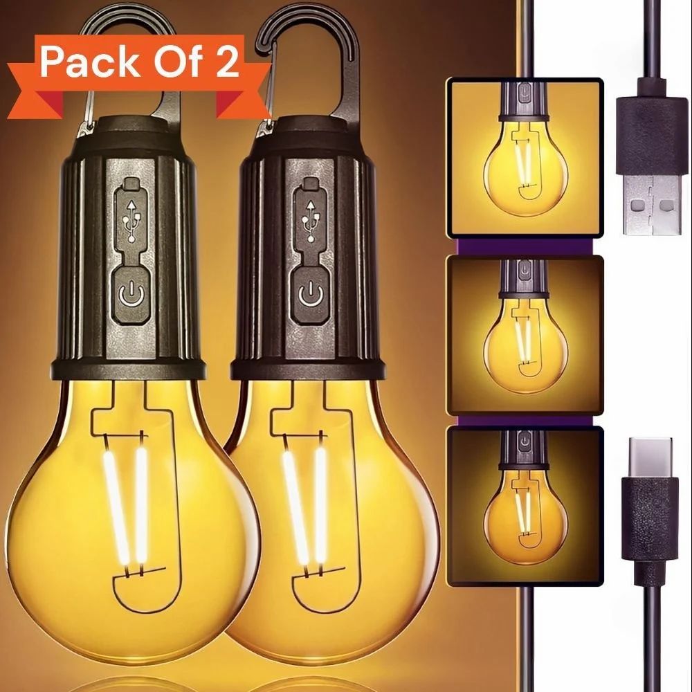 BrightArk Rechargeable Camping Light Portable Lantern with Clip Hook