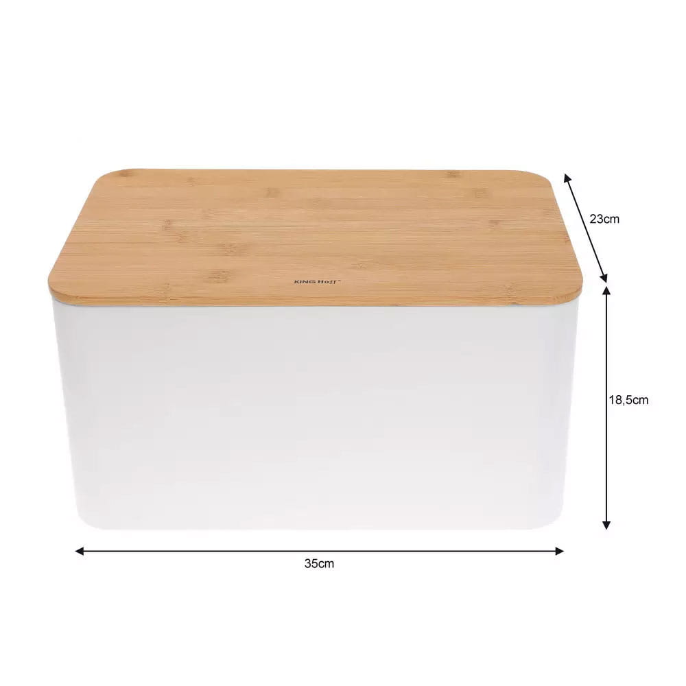 Kinghoff Bread Box and Storage Canister Set Cream