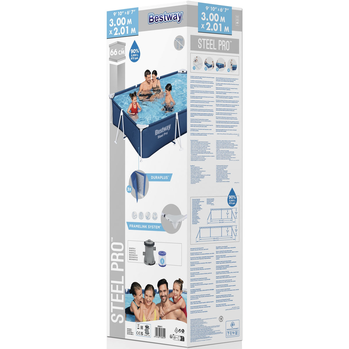 Bestway Steel Pro Rectangular Frame Above Ground Swimming Pool