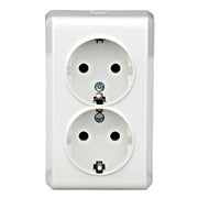 Schrack VISIO Double Electrical Socket 16A Flush Mount White
