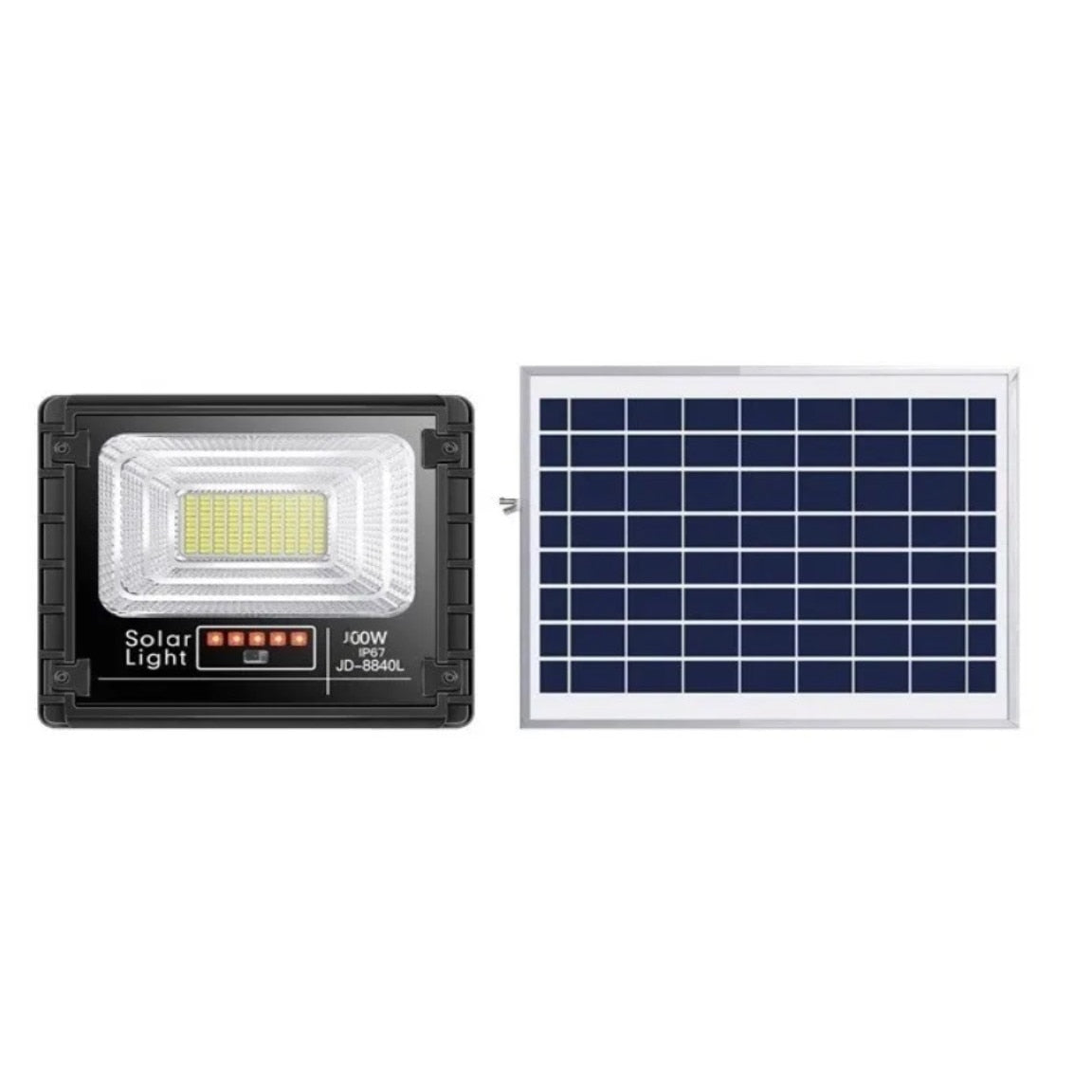 Jortan 100W Solar LED Floodlight with Remote Control 6500K