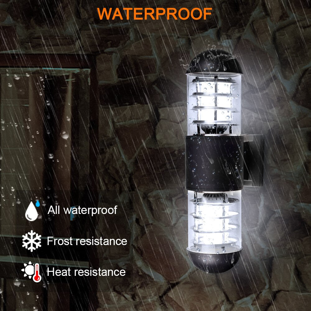 RFAN 202064 Outdoor Wall Lamp Aluminum 2-Light E27 IP65 Black