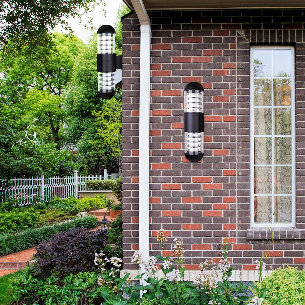 RFAN 202064 Outdoor Wall Lamp Aluminum 2-Light E27 IP65 Black