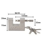 QngeNet 94mm Heavy Duty Armoured Steel Shutter Padlock 5 Keys