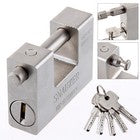 QngeNet 94mm Heavy Duty Armoured Steel Shutter Padlock 5 Keys