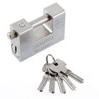QngeNet 94mm Heavy Duty Armoured Steel Shutter Padlock 5 Keys