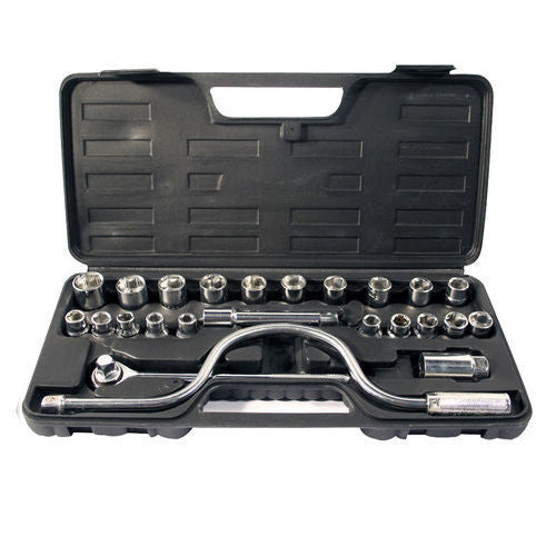 25pc Drive Metric Socket Set with Speeder Handle and Case