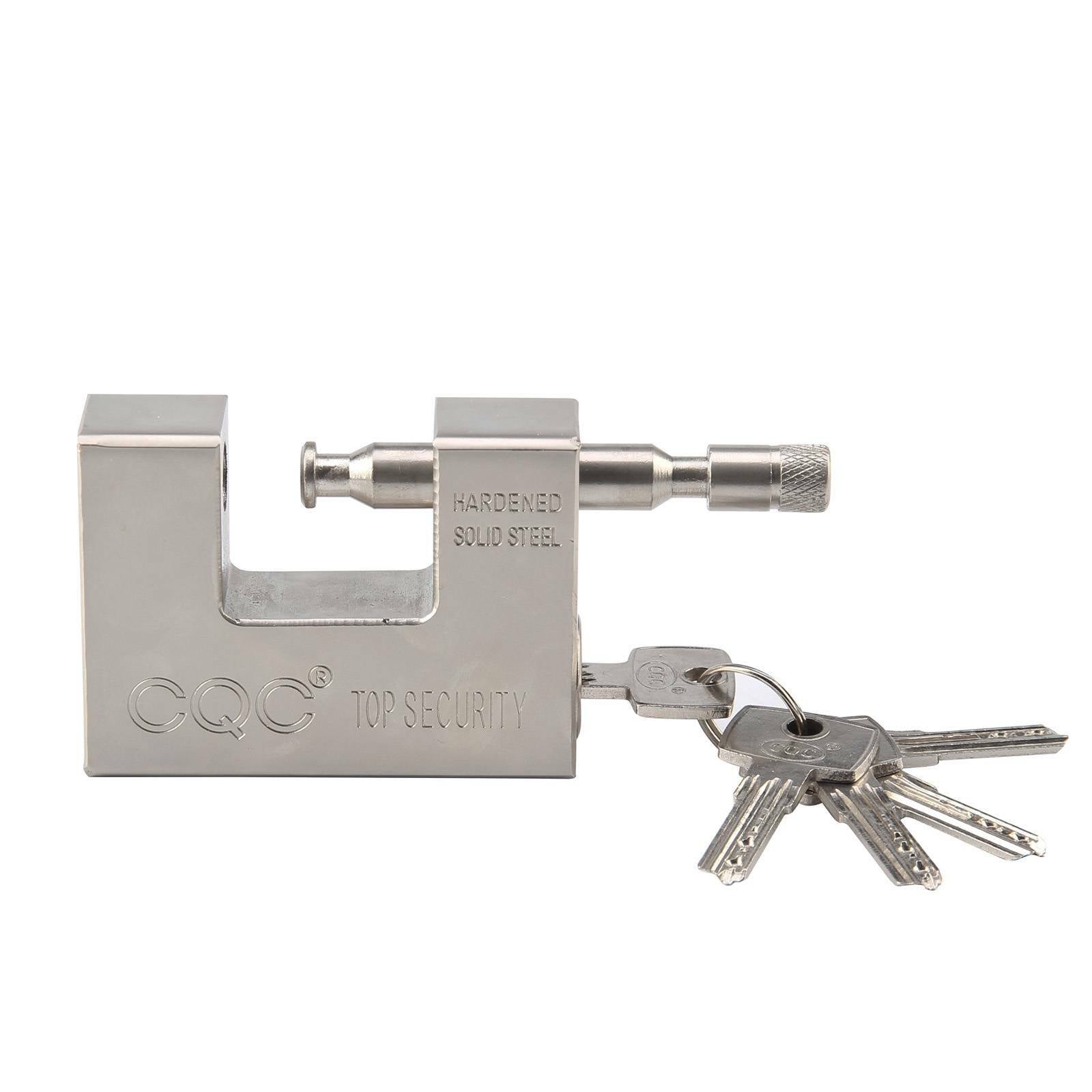 QngeNet 94mm Heavy Duty Armoured Steel Shutter Padlock 5 Keys