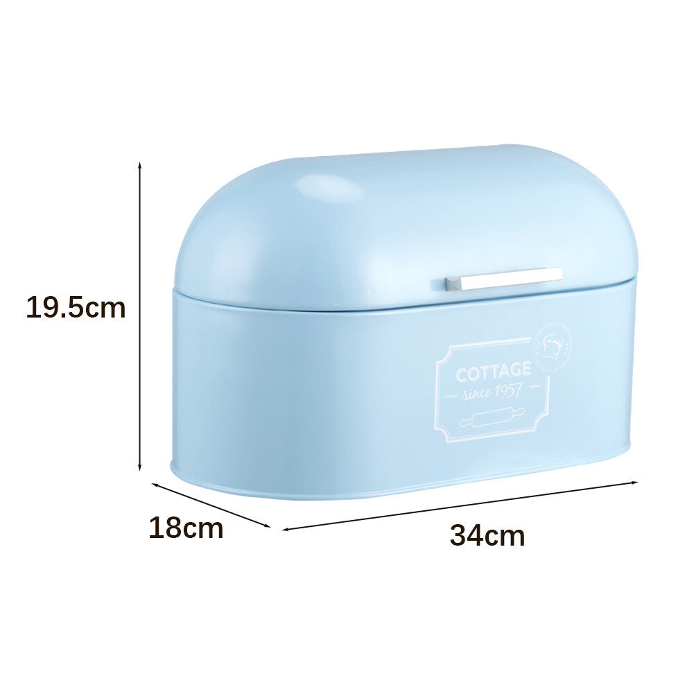 LIFELOOK Vintage Style Metal Bread Bin Kitchen Food Storage Container
