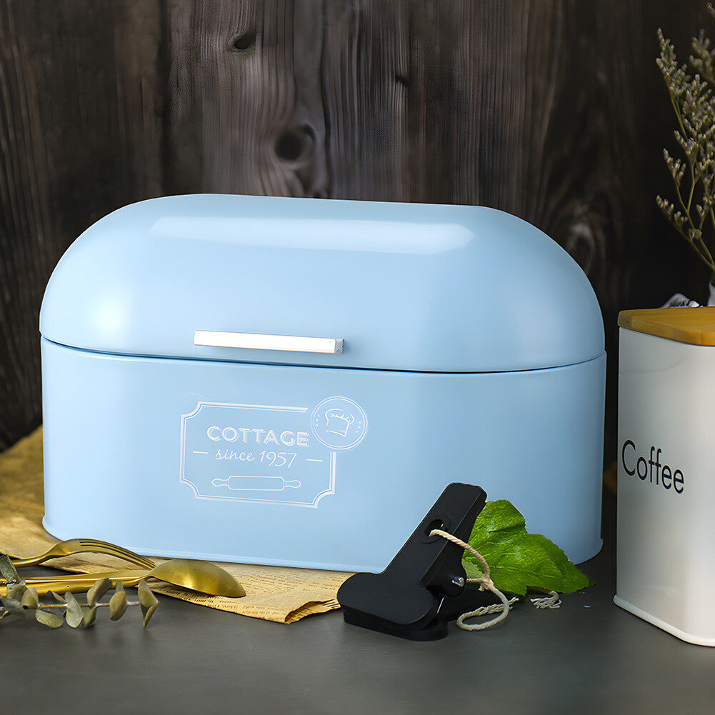 LIFELOOK Vintage Style Metal Bread Bin Kitchen Food Storage Container