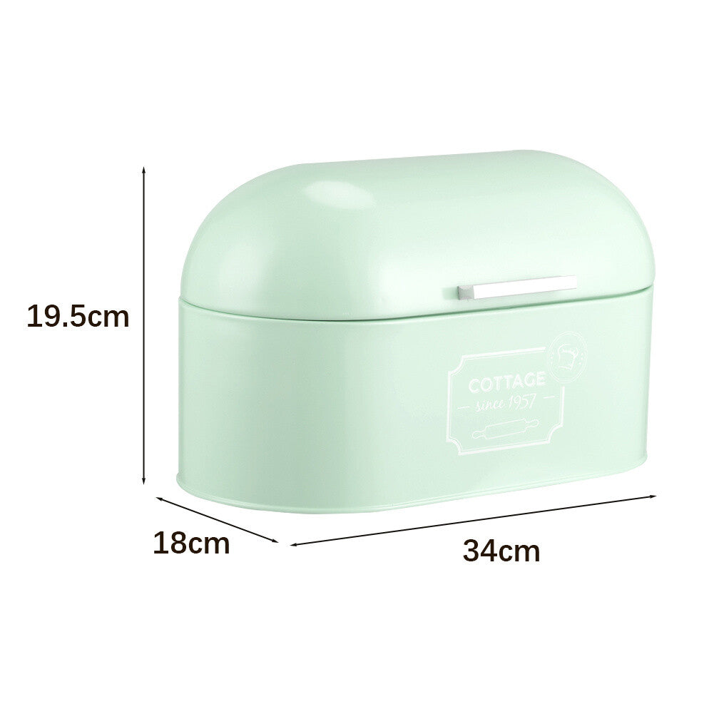 LIFELOOK Vintage Style Metal Bread Bin Kitchen Food Storage Container