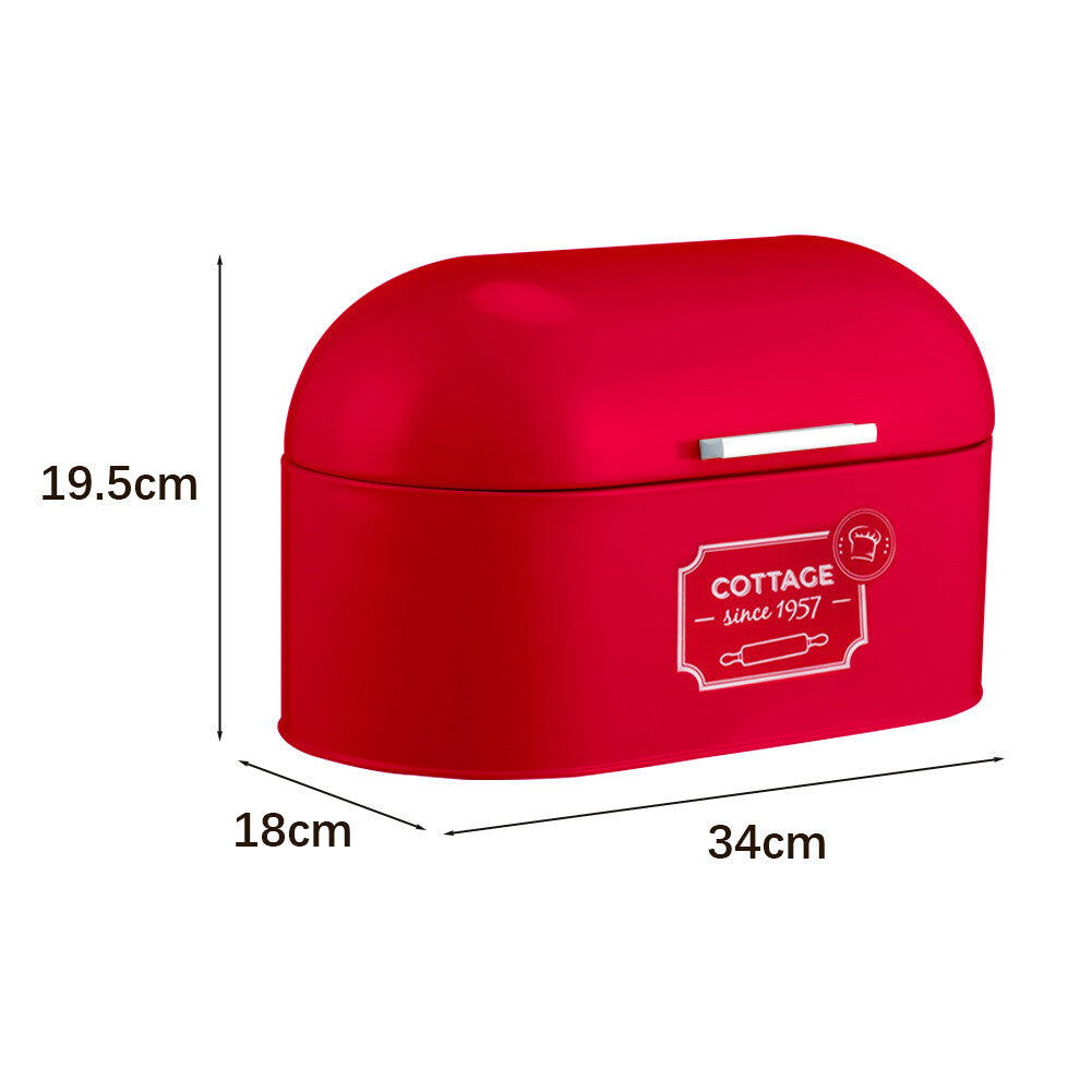 LIFELOOK Vintage Style Metal Bread Bin Kitchen Food Storage Container