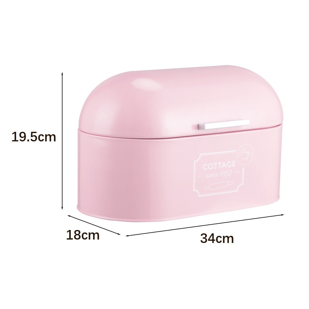 LIFELOOK Vintage Style Metal Bread Bin Kitchen Food Storage Container