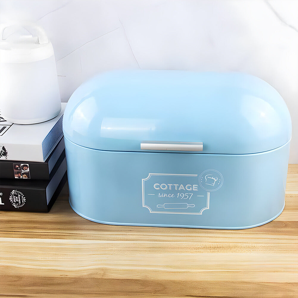 LIFELOOK Vintage Style Metal Bread Bin Kitchen Food Storage Container