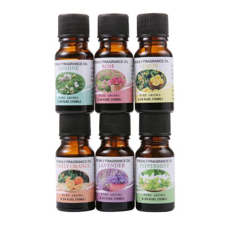 Essential Oil 6-Bottle Set 10ml Pure Aroma Fragrance Humidifier
