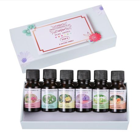 Essential Oil 6-Bottle Set 10ml Pure Aroma Fragrance Humidifier