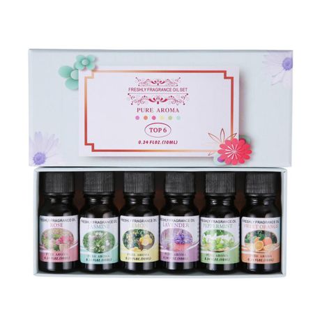 Essential Oil 6-Bottle Set 10ml Pure Aroma Fragrance Humidifier