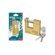 Total Heavy Duty Brass Block Padlock 20mm Gold