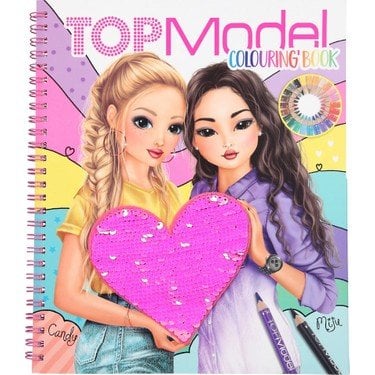 Top Model Colouring Book with Reversible Sequins Design Notebook