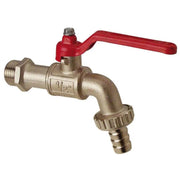 Wog Garden Ball Faucet with Lever 1/2in Red