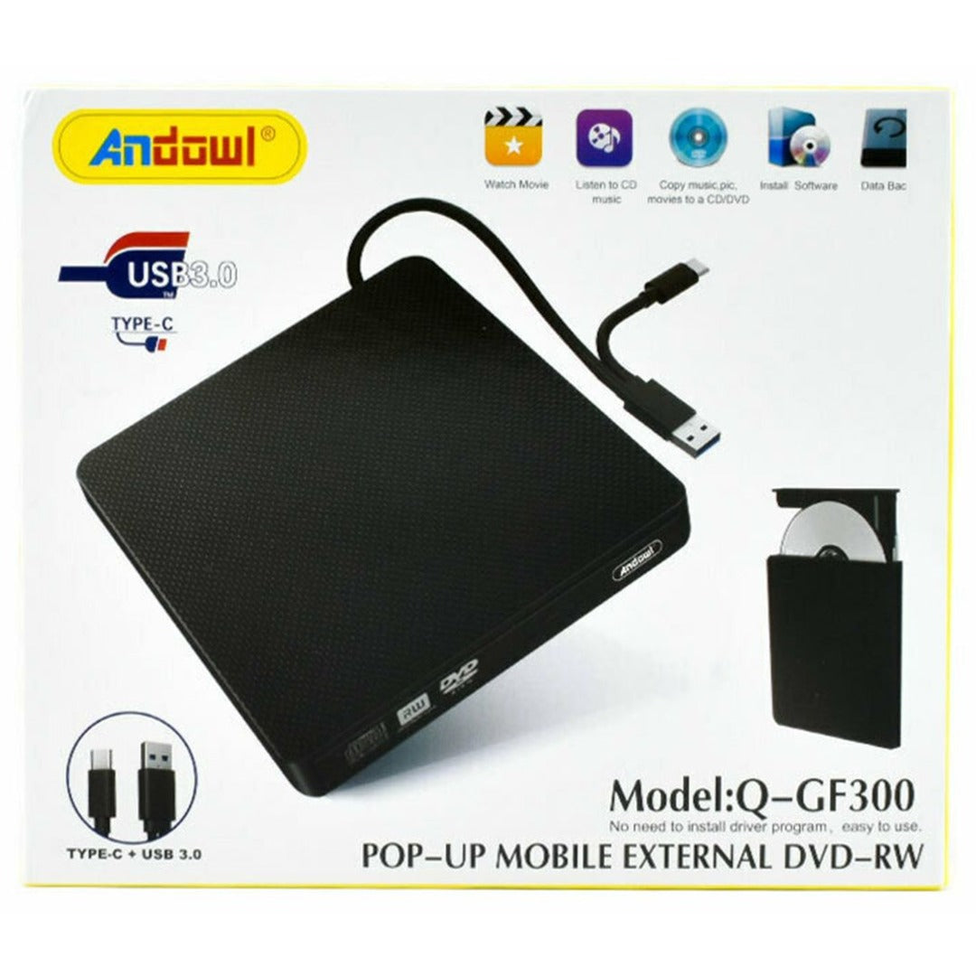 Andowl External USB and Type C DVD/CD Recorder Q-GF300 - (AYC423-49)