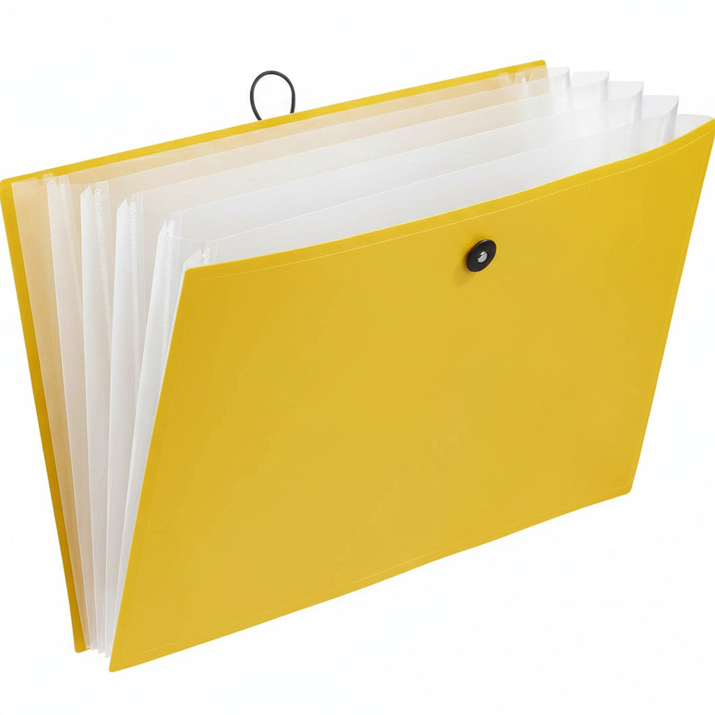 Button Display Book FC Plastic Document Folder