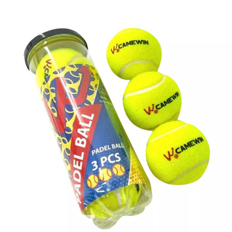 Padel Ball 3-Pack Yellow High-Durability Sports Equipment
