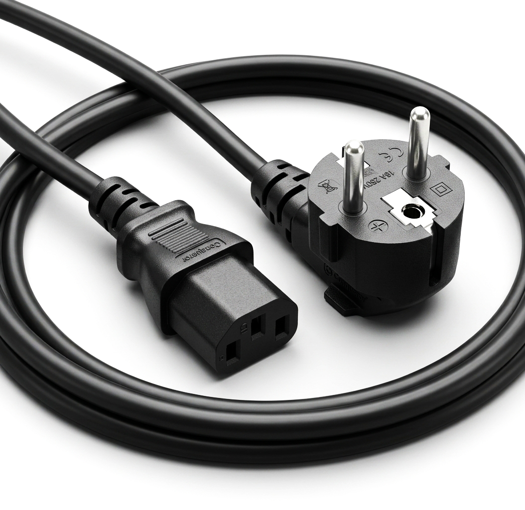 Cabo de Alimentação para PC Conqueror Tipo UE 1,5m Preto-AYC340-6